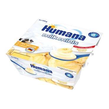 milk minis Banana, 4x100g expiration date: 19.12.2024